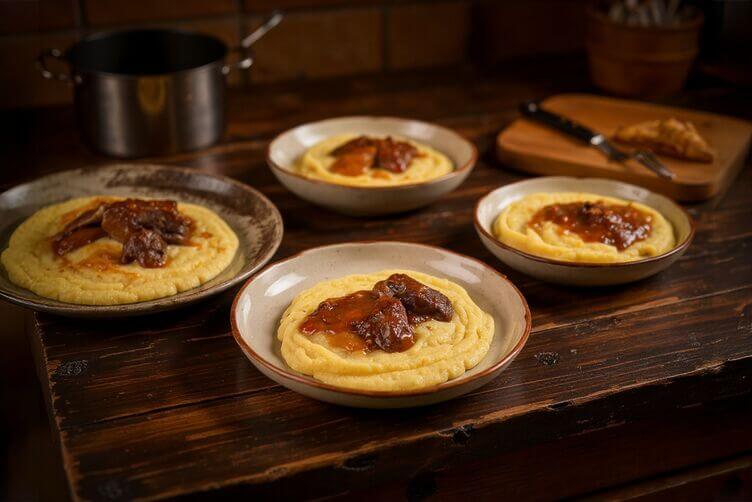 brasato al barolo con polenta brasato al barolo con polenta