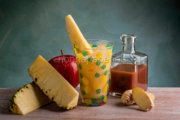 succo di ananas e mela