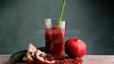succo di melagrana e cetriolo