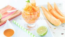 Granita di melone e olivello spinoso per rinfrescarsi
