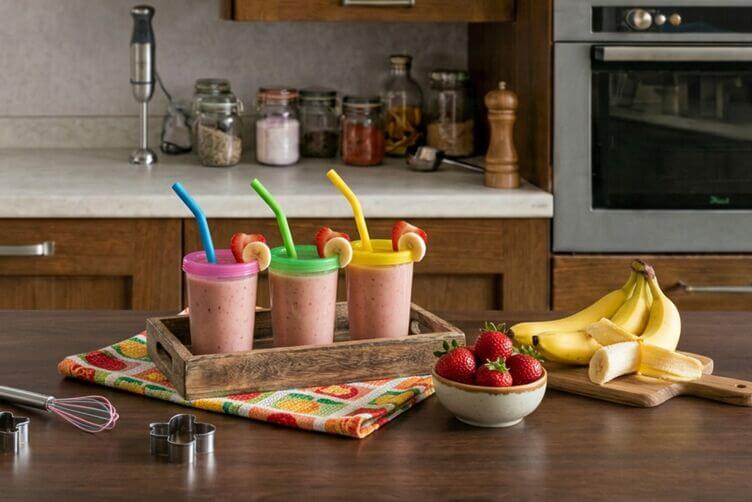 Frullato fragole e banane