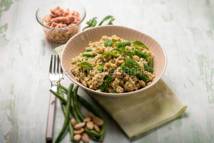 Insalata di riso alla menta e tonno