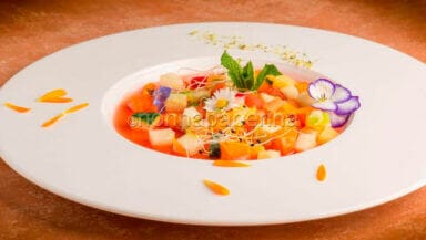 Mosaico di frutta e verdura