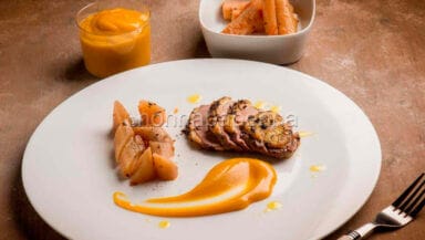 petto d’anatra con zabaione di Zibibbo