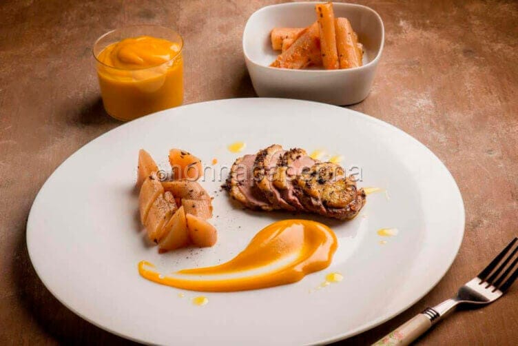 petto d’anatra con zabaione di Zibibbo