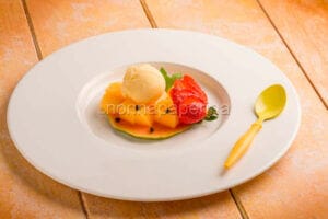 Tartelletta di papaya con gelee di mango Tartelletta di papaya con gelee di mango