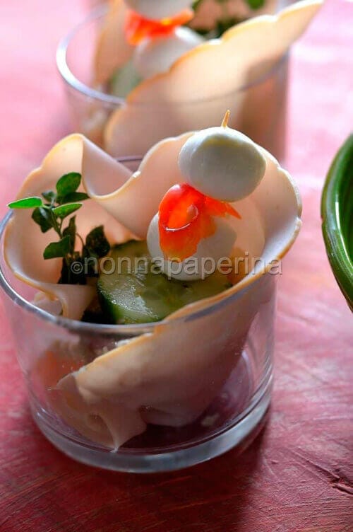 Insalata di fesa di tacchino con mozzarella