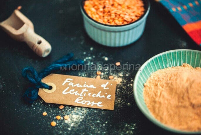 Farina di lenticchie rosse