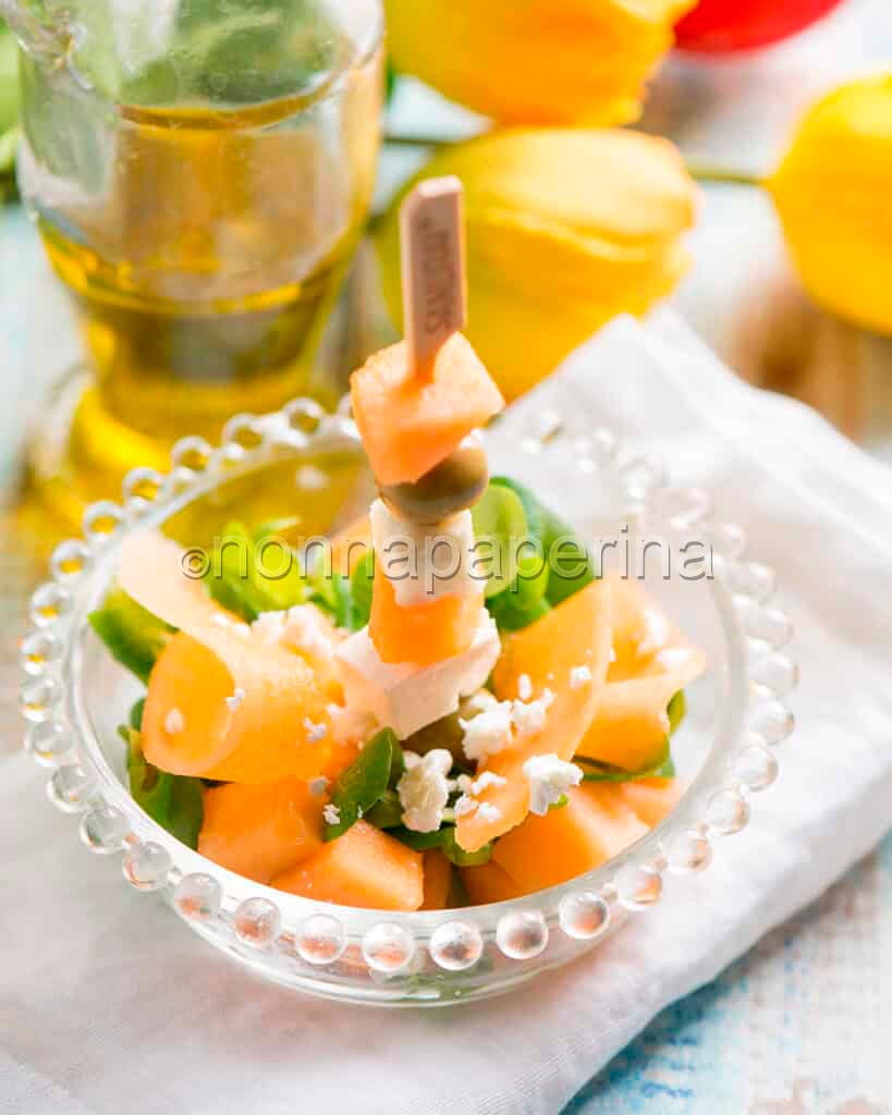Insalata di melone e songino