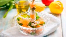 Insalata di melone e songino: tanta freschezza Insalata di melone e songino: tanta freschezza