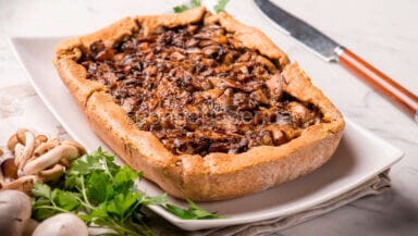 Torta integrale ai funghi