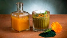 Pieno di vitamine: frullato di succo di mela e mango