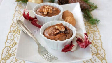 sformatini caldi al radicchio e noci