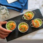 Gazpacho di avocado e gamberi allo zenzero