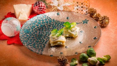 millefoglie di mais e cavoletti