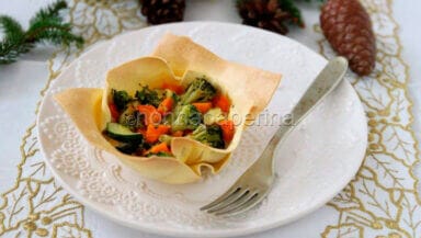 cestino di lasagnetta con verdure