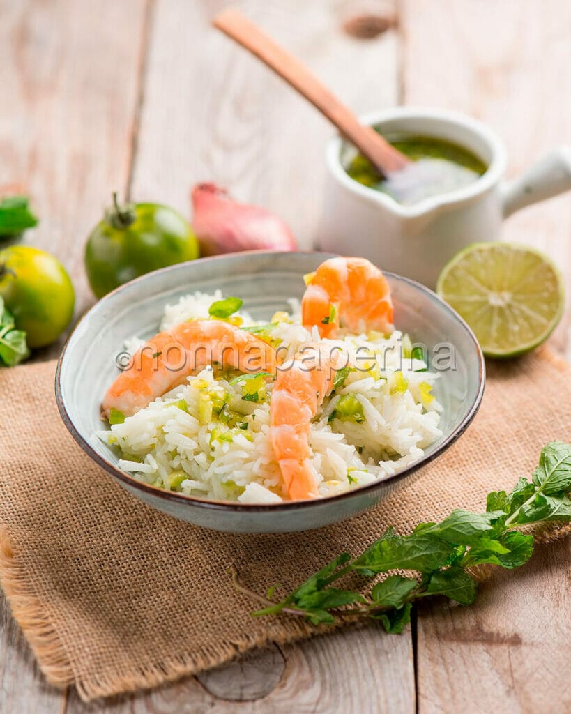 Riso e gamberi alla moda indiana