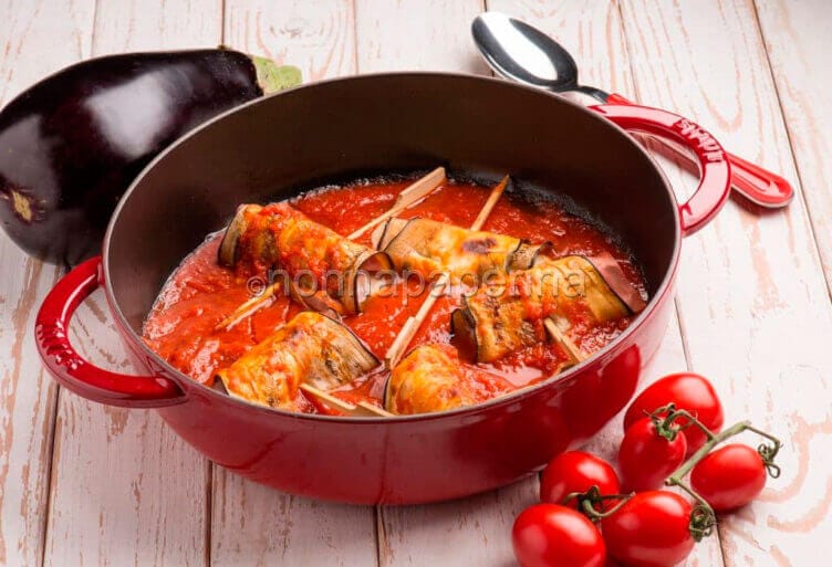 involtini di melanzane al prosciutto cotto