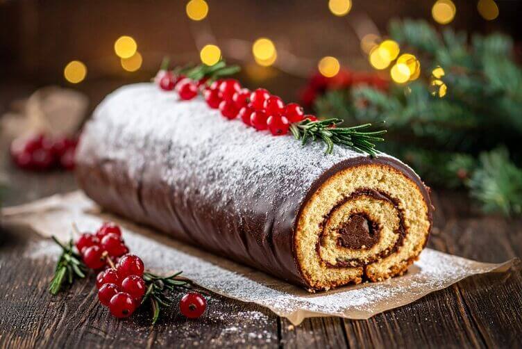 tronchetto di natale al cioccolato