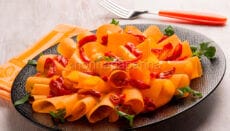 carpaccio di zucca con pomodorini confit
