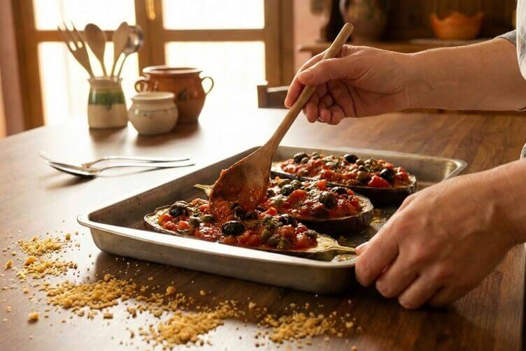 Come cucinare le melanzane ripiene preparazione