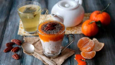 colazione con te verde frutta e risolatte