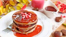 Pancake alle castagne e melagrana, iniziamo al meglio la colazione