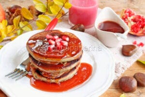 pancake alle castagne e melagrana