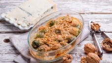 Cavolini di Bruxelles gratinati al gorgonzola, davvero golosi Cavolini di Bruxelles gratinati al gorgonzola, davvero golosi