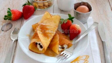 crepes di riso con crema