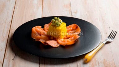 Riso al vapore con zafferano