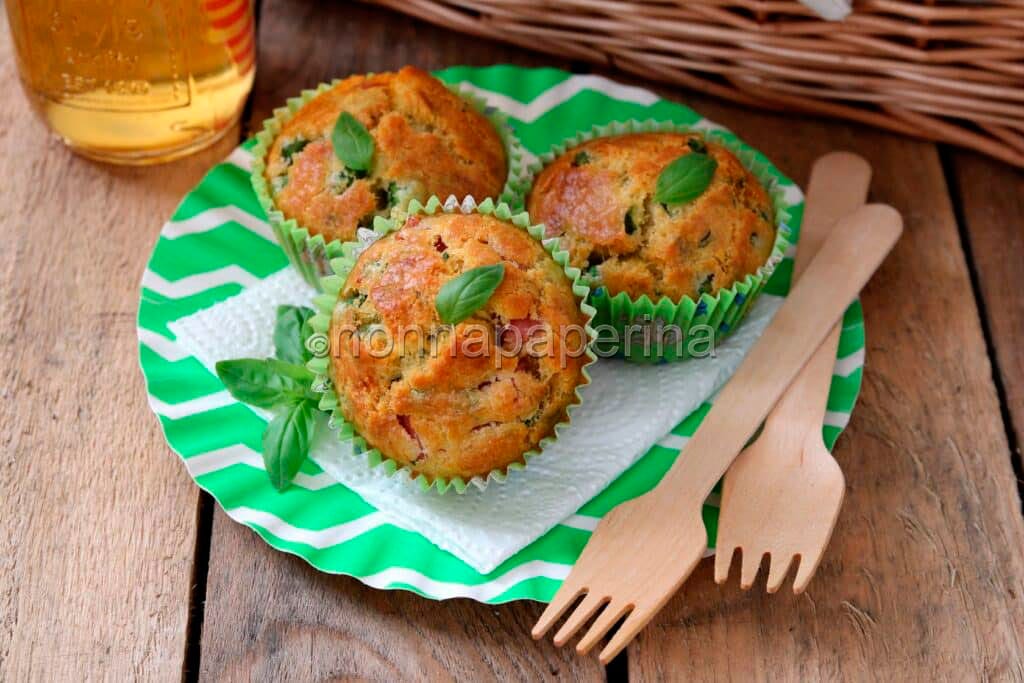 Muffins salati ai piselli