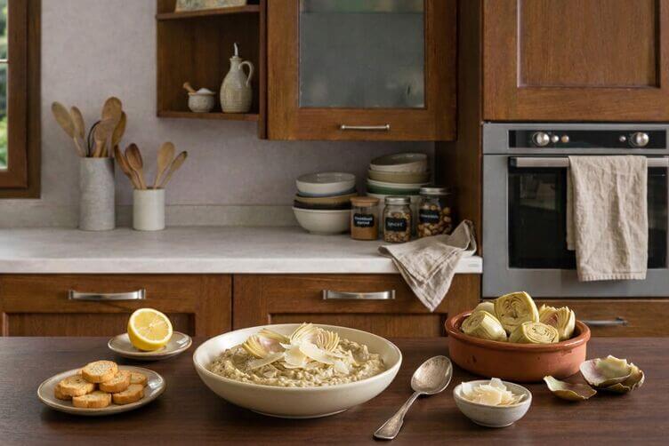 Patè di carciofi e parmigiano