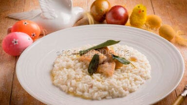Risotto al persico e salvia