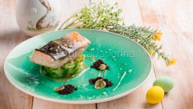 trancetto di storione con aceto di mele