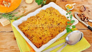 crumble salato di zucca e patate
