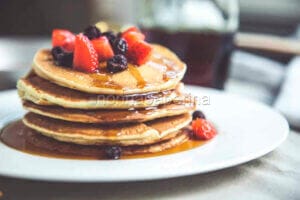 pancakes con sciroppo di acero