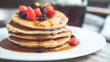 pancakes con sciroppo di acero