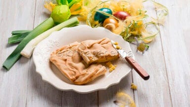 torta salata con porri e patate