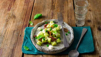 gnocchi di ricotta e piselli