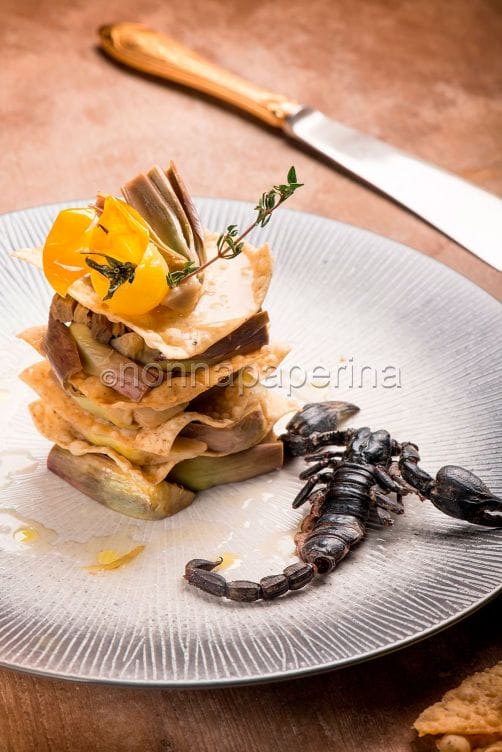 lasagnetta croccante di scorpione