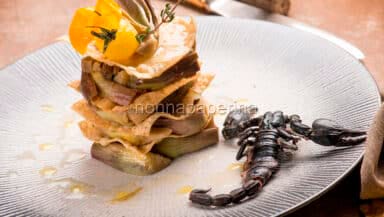lasagnetta croccante di scorpione