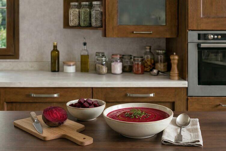 crema liscia di barbabietole rosse 