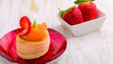 Vol au vent con avocado salmone e fragole