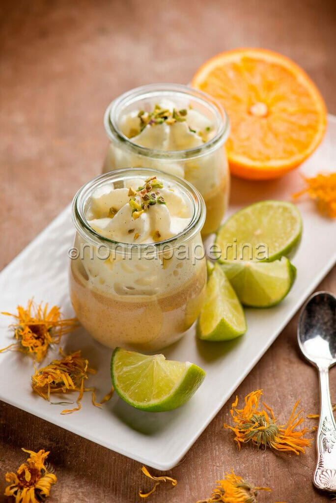 Crema cotta in vasocottura all’arancia