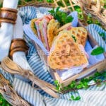 Waffle Club Sandwich with Mortadella, an enjoyable sandwich Waffle Club Sandwich with Mortadella, an enjoyable sandwich