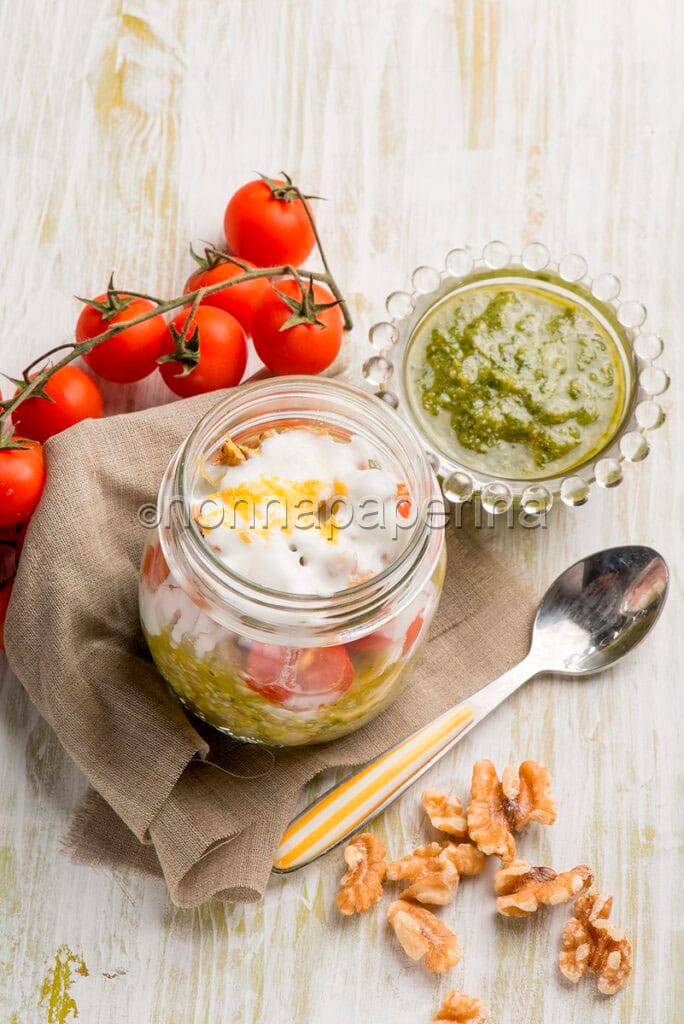 farro al pesto nel vasetto farro al pesto nel vasetto