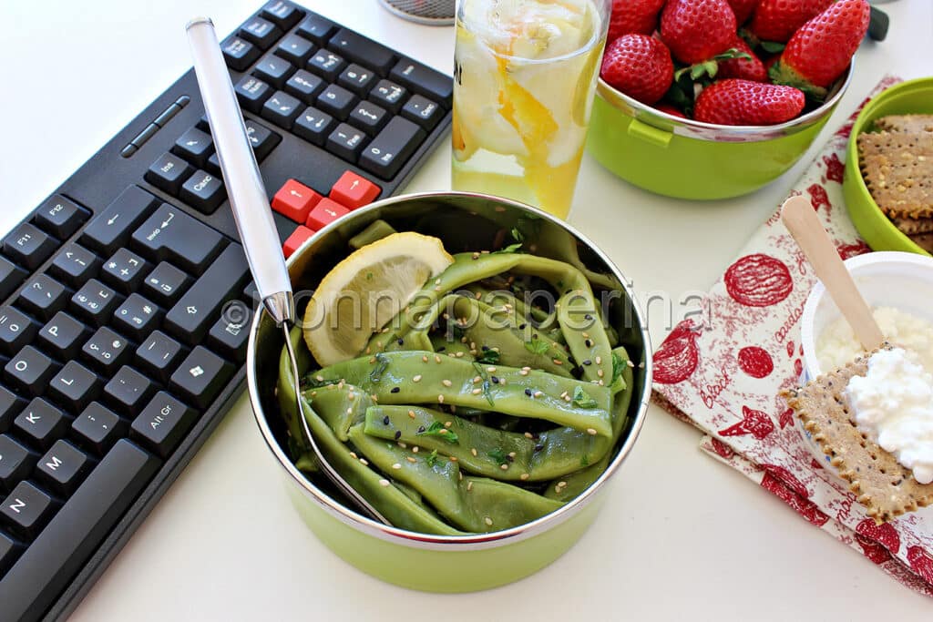 Lunch box perfetto con fagiolini
