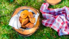 Madeleines con pomodori secchi, olive e timo a merenda Madeleines con pomodori secchi, olive e timo a merenda