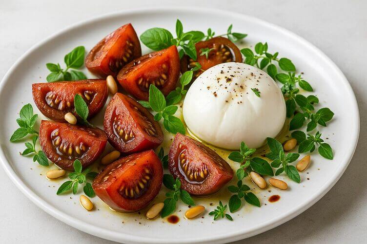 pomodori kumato e burrata